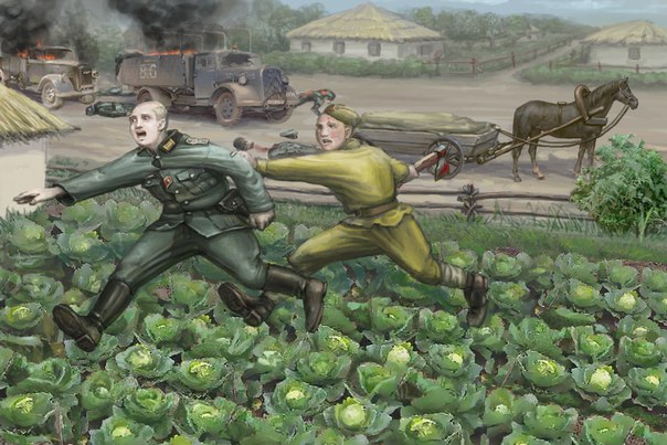 Суровый красноармеец Овчаренко